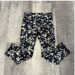 Lululemon Wunder Under Crop Leggings Size 4 Excellent Abstract Print‎ LW6AK7S